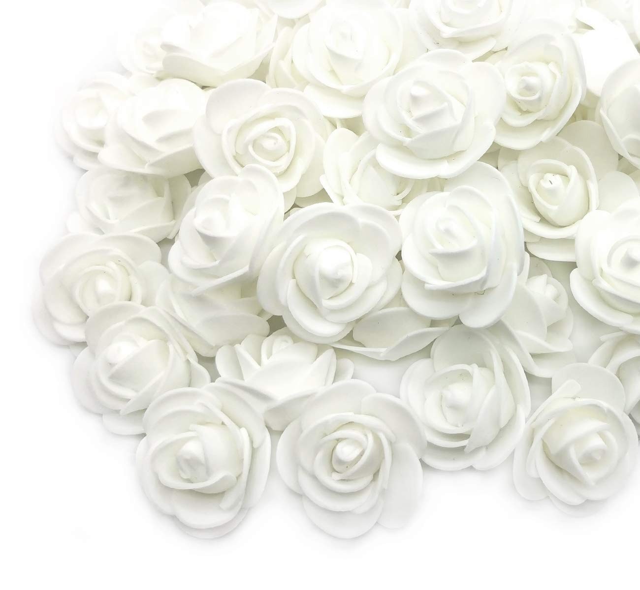 Artificial Flowers 100PCS 3CM Mini Fake Roses for DIY Wedding Bouquets Center…