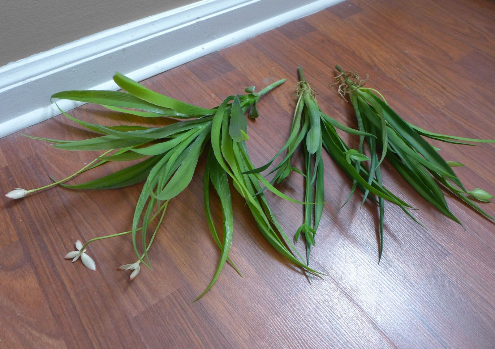 3 Pcs Artificial Plants Blooming Orchid Plastic Grass Home Garden Decoration