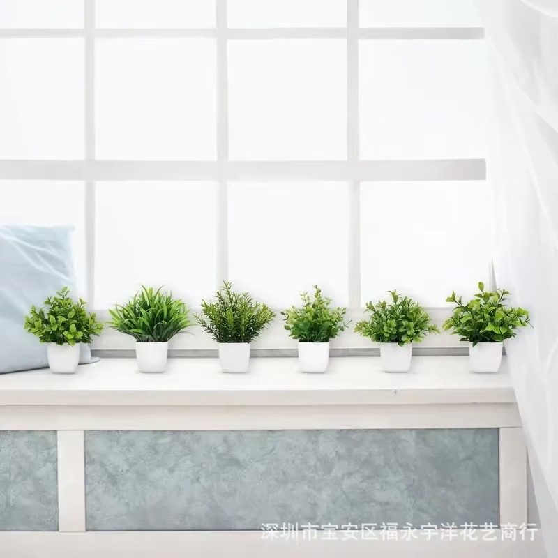Artificial Eucalyptus Bonsai Potted Fake Plant Indoor Outdoor Decor US