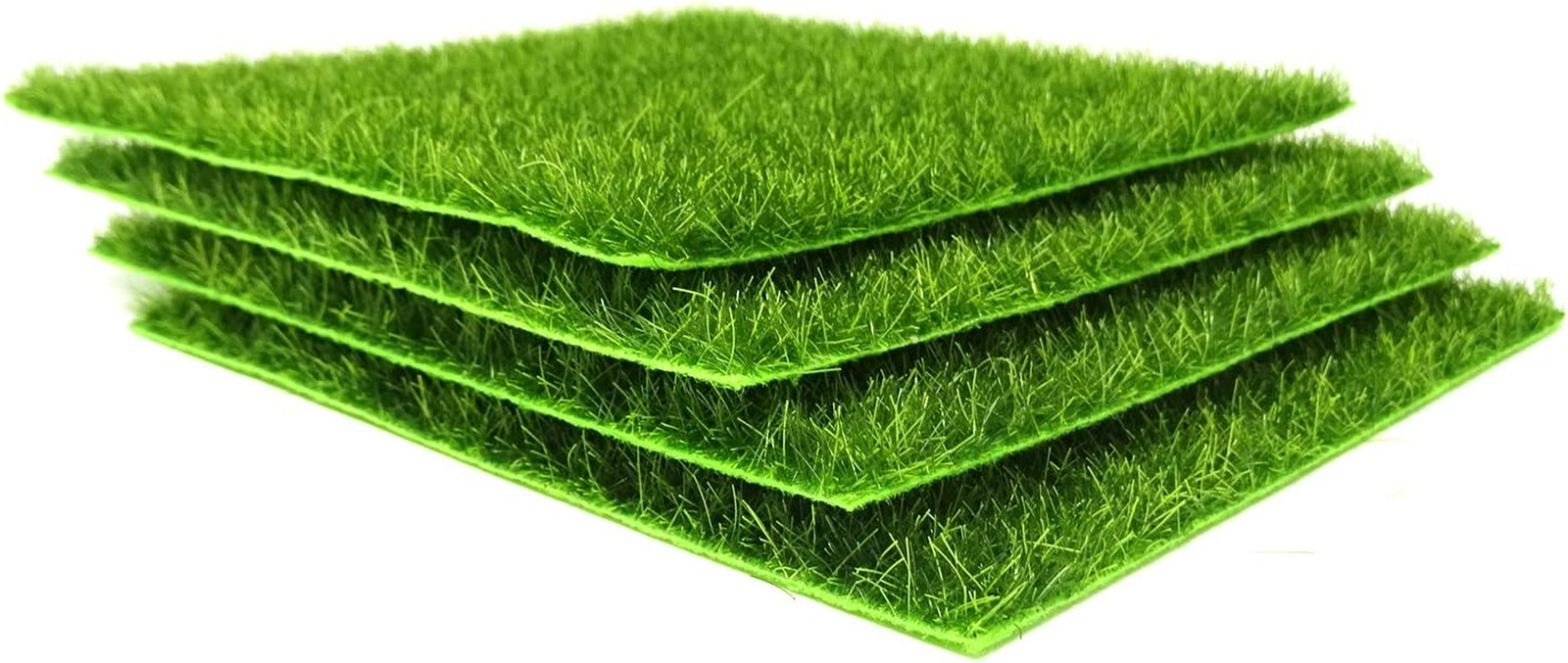 4PCS Fairy Garden Micro Landscape Artificial Moss Grass, 15X15Cm/5.9X5.9Inch