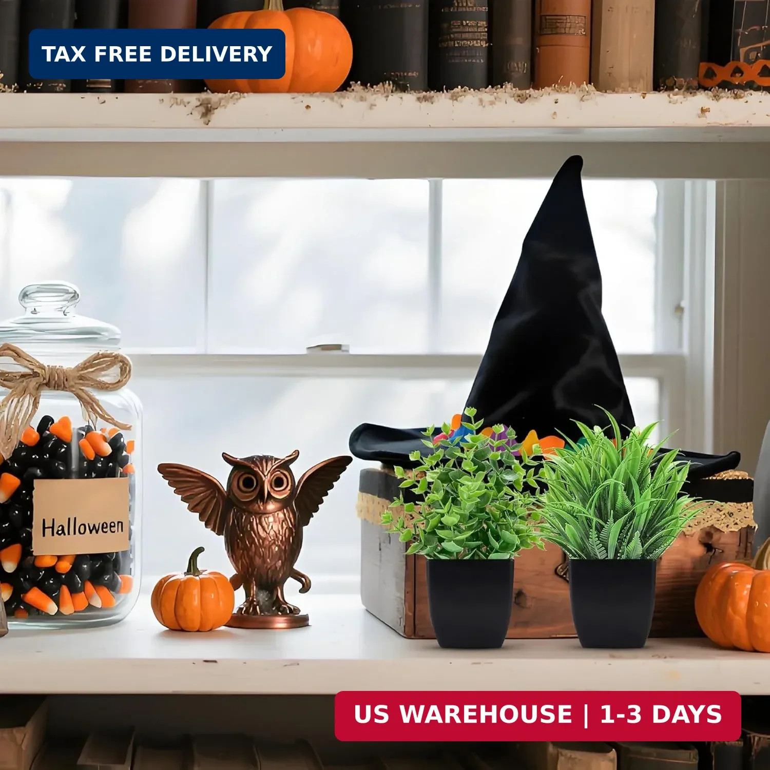2 Pack Fake Plants Small Artificial Potted Plants Faux Plants Black Bathroom Acc