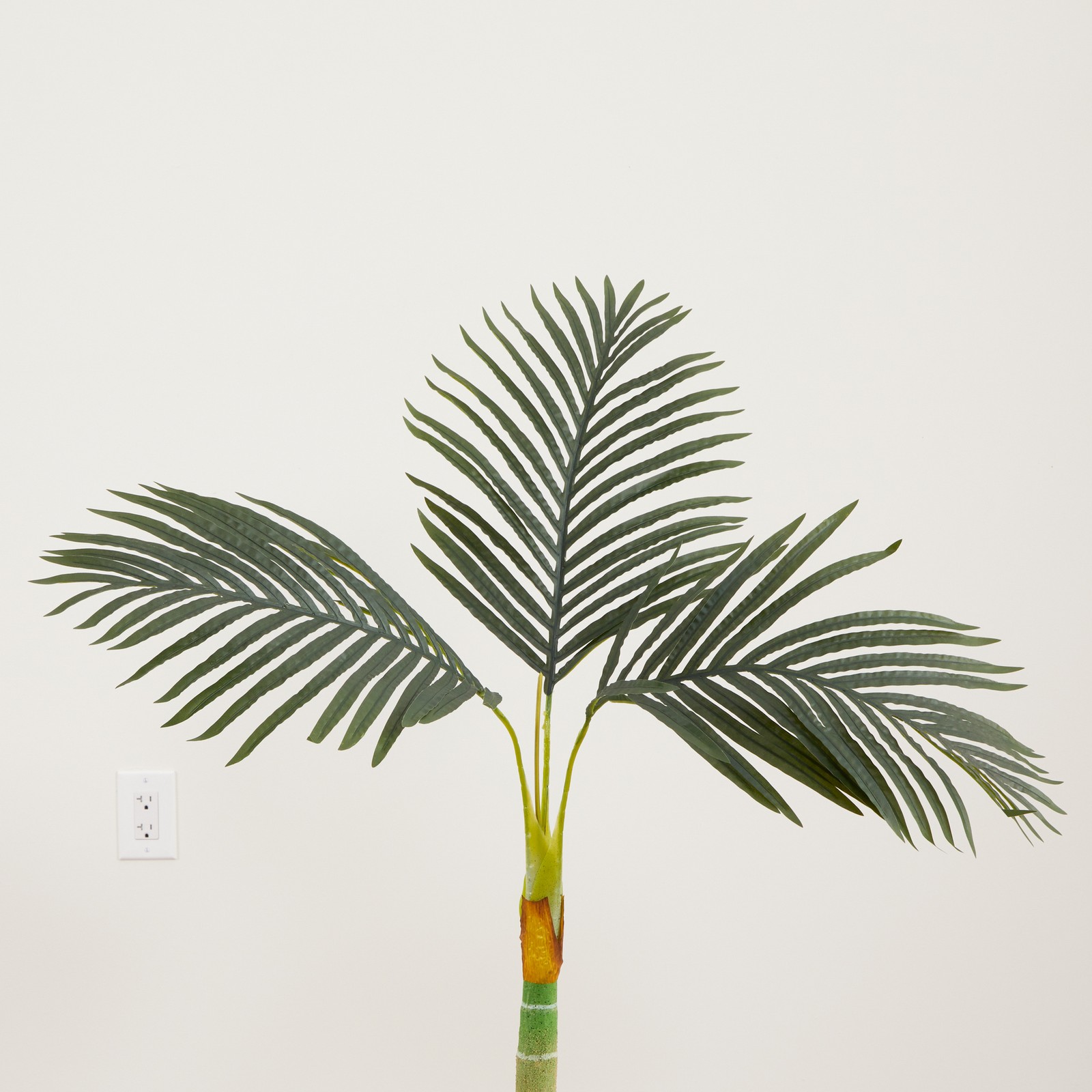 Nearly Natural 3ft Artificial Golden Cane Palm Tree (No Pot) in Green