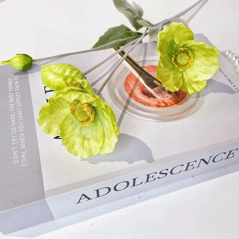 Urier Poppies Flowers Artificial,Ranunculus Artificial Flowers,Silk Flowers w…
