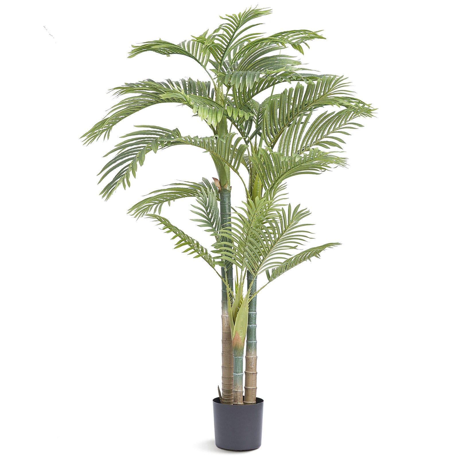 Uimoso 6.5 FT Artificial Golden Cane Palm Tree Green Faux Decorative Plant