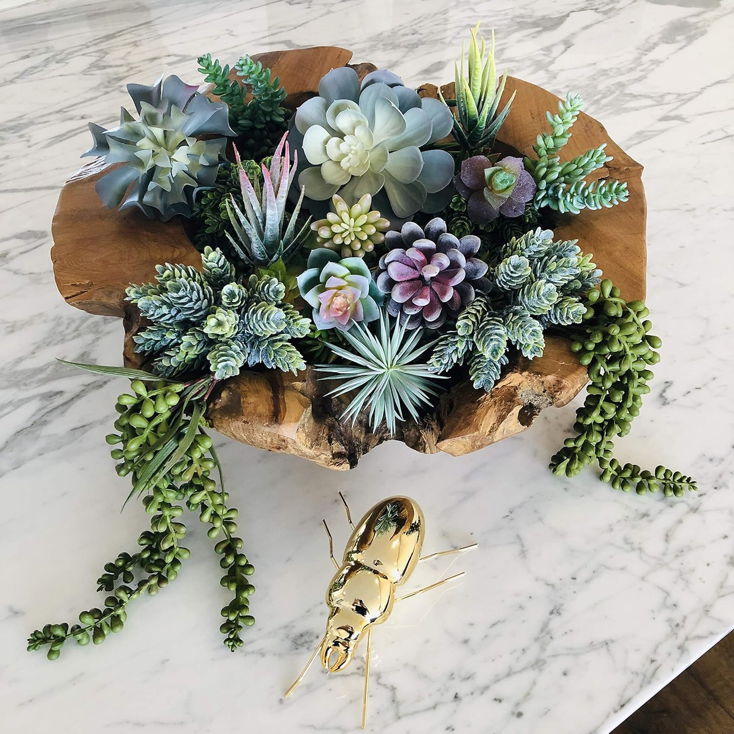 15 Pack Premium Artificial Succulents – Realistic Faux Plants for DIY Decor