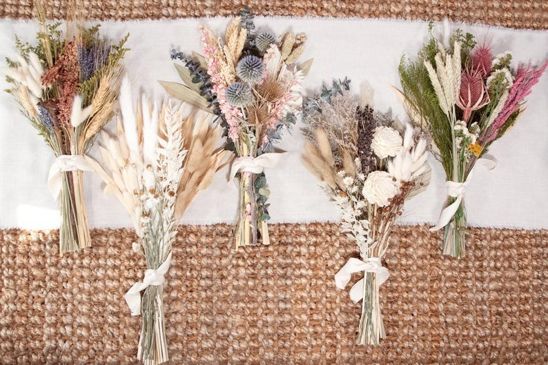 Boho Dried Flower 18″ Bouquets, Dried Flowers, Home Decor
