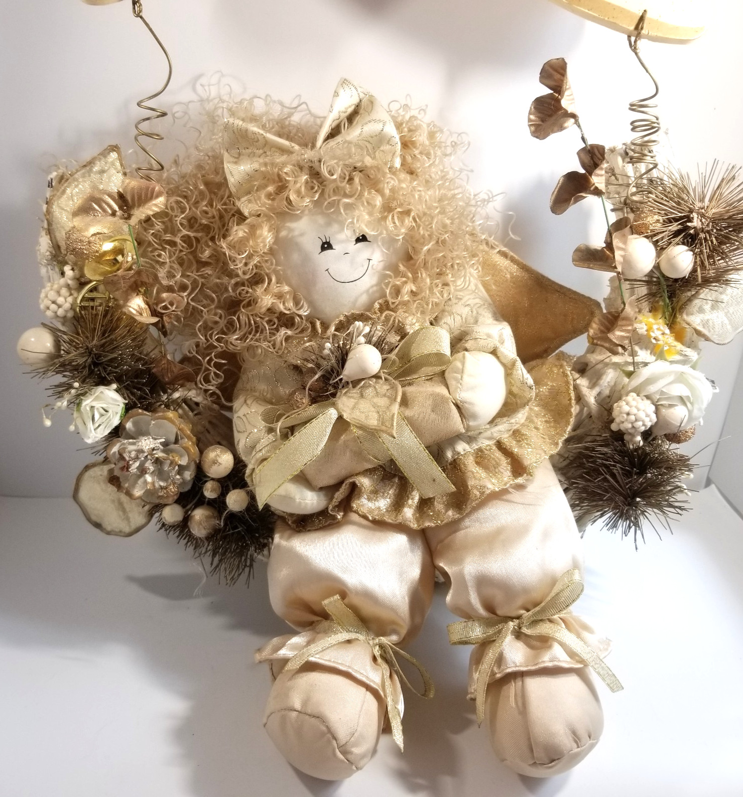Bless Our Home Cute Angel Half Wreath