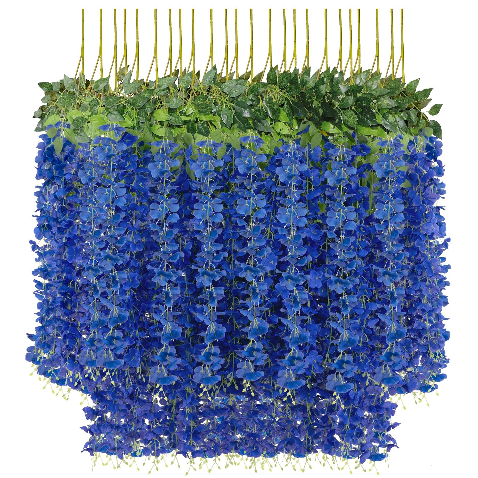U’Artlines 24 Pack (Total 86.4 Feet) Artificial Fake Wisteria Vine Rattan Han…