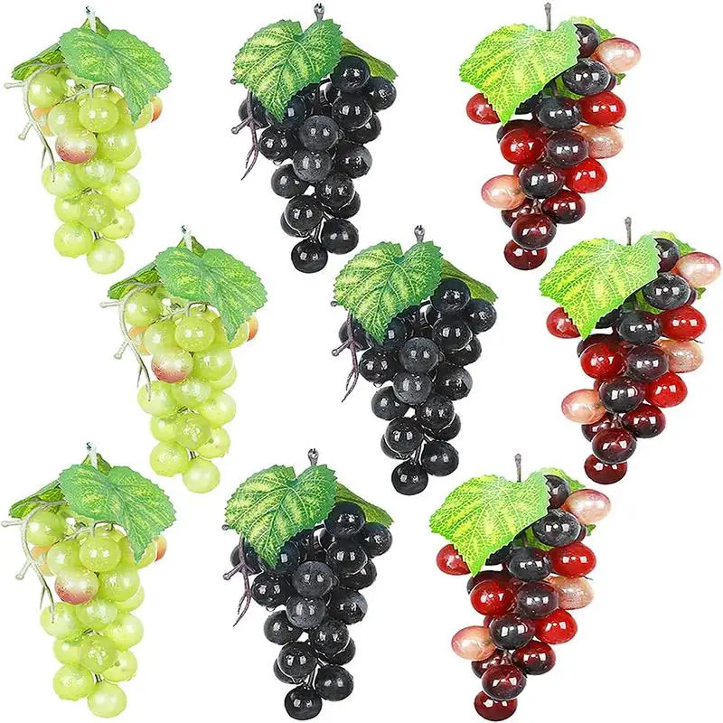 18Pcs Realistic Artificial Grapes Table Decoration of Realistic Fake Grape Natur