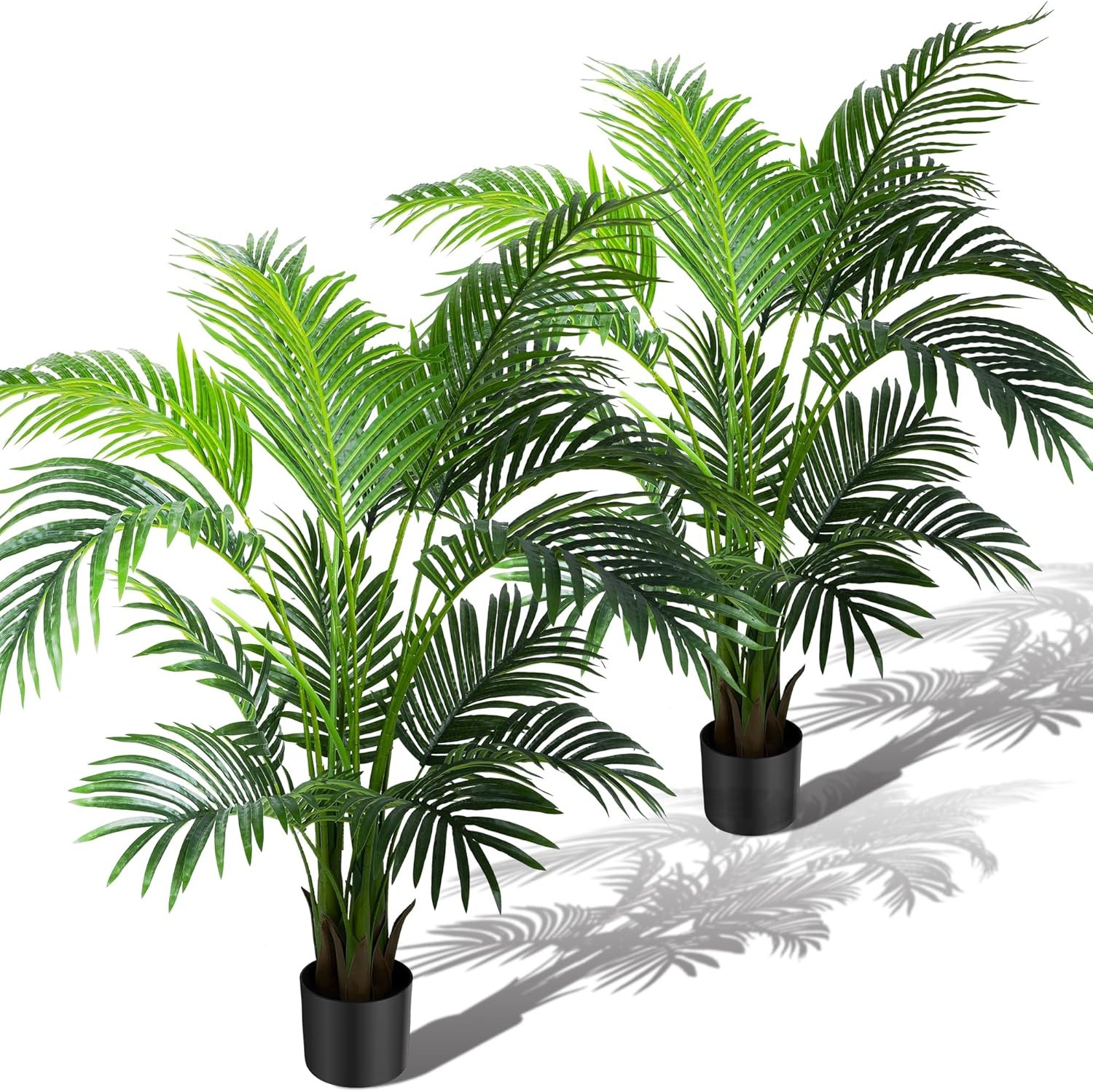 4 FT Artificial Palm Tree Plant 47 Inch Silk Tree Indoor Decor