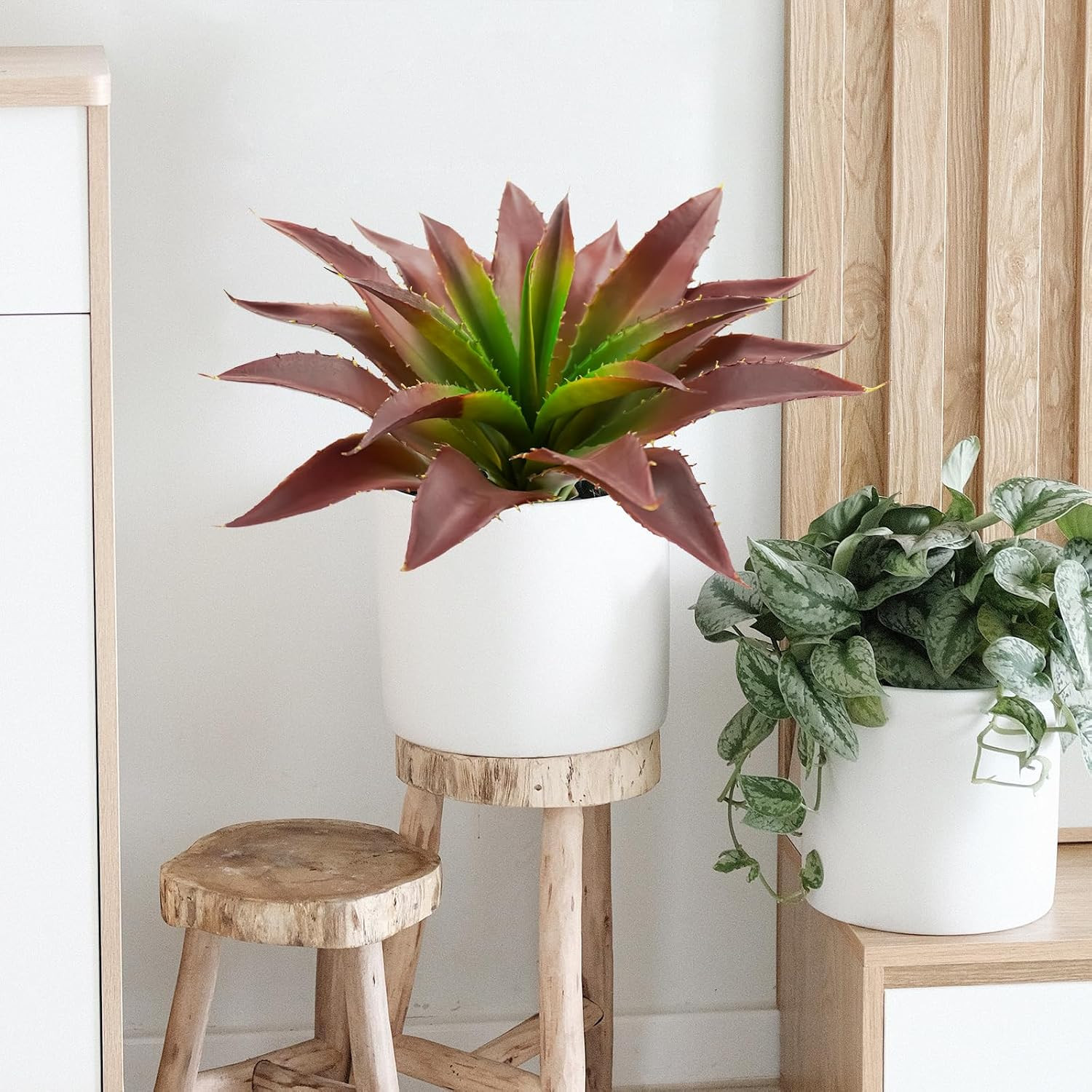 Succulents Plants Artificial, Large Fake Succulents Flowers Unpotted Real Touch