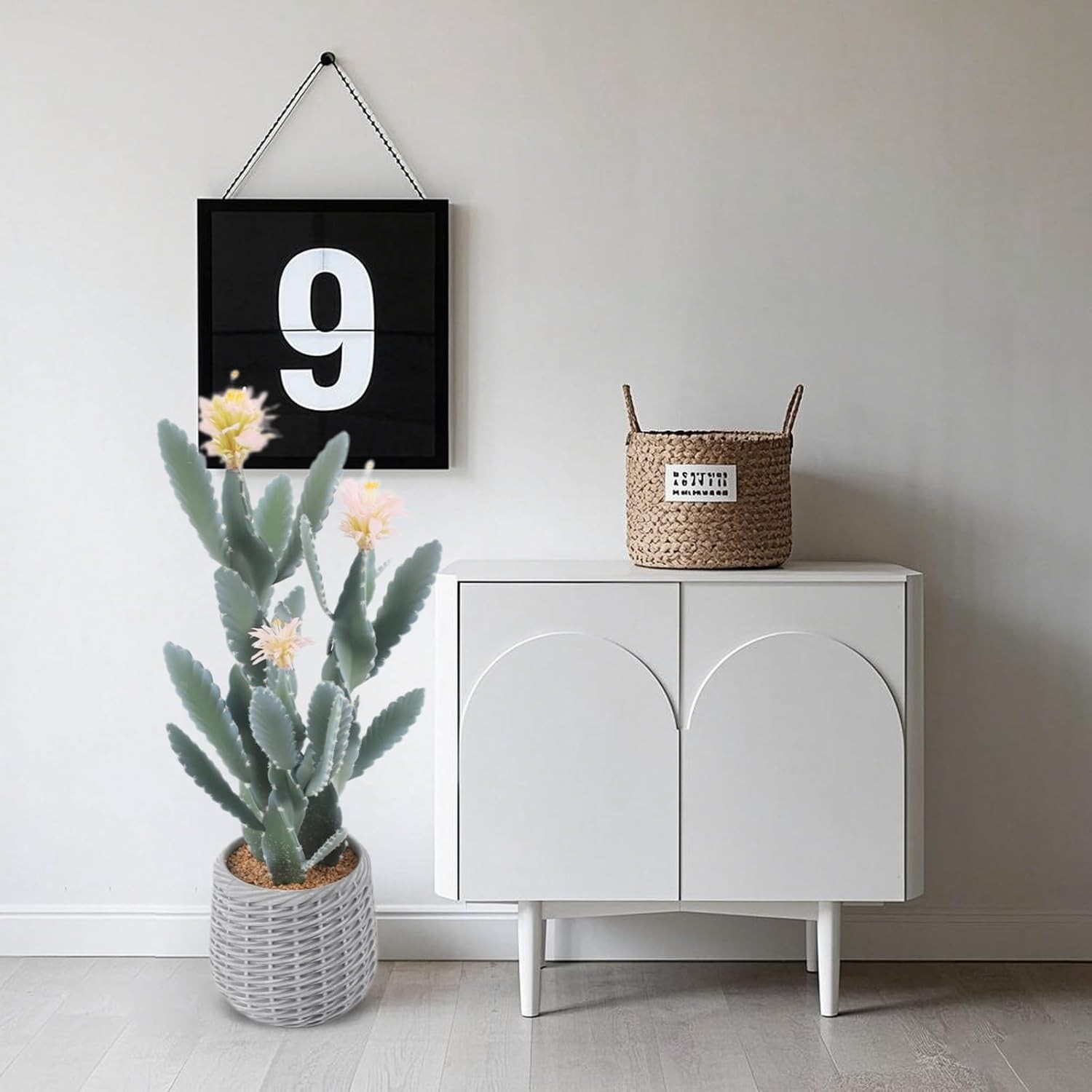 36 Inch Artificial Potted Cactus, Large Fake Cactus Plant