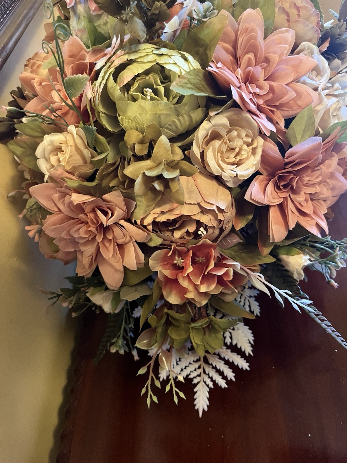 Brown Peony And Cream Chrysanthemum Floral Arrangement Year Round Floral