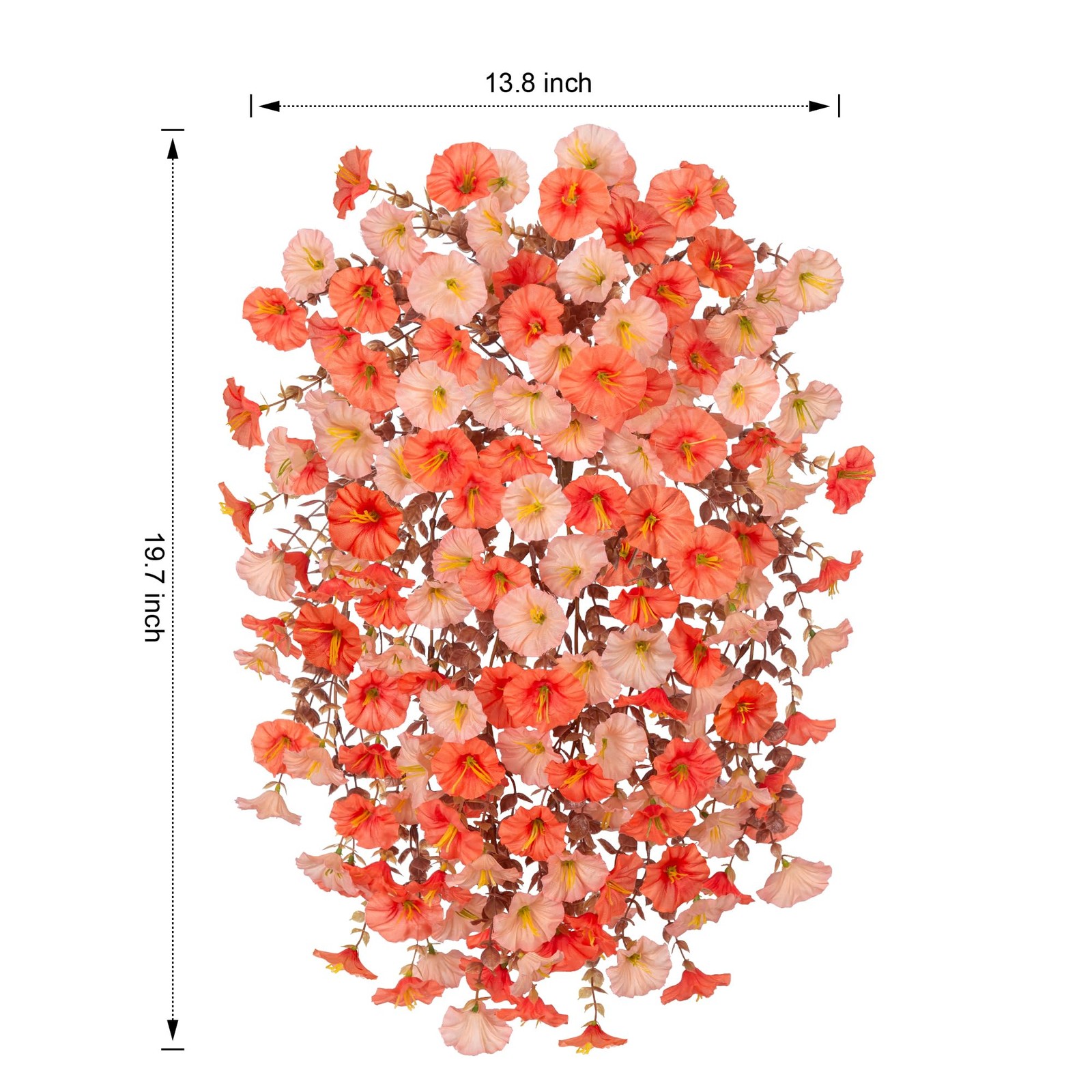 Ivydale Faux Mums Fall Hanging Flowers 2PCS Outdoor Home Garden Decor