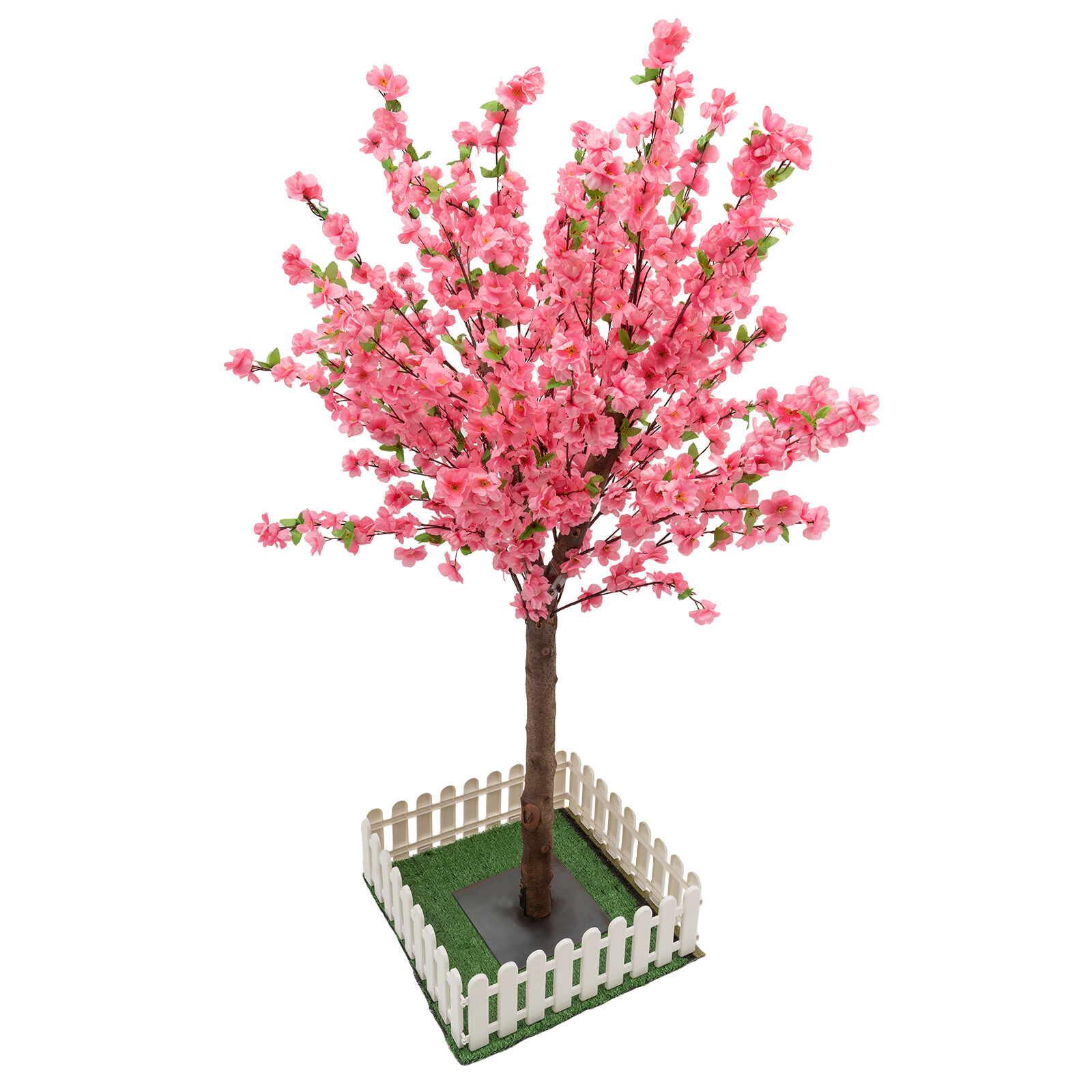 1.5M Pink Fake Sakura Flower Artificial Cherry Blossom Tree W/ Square Base New
