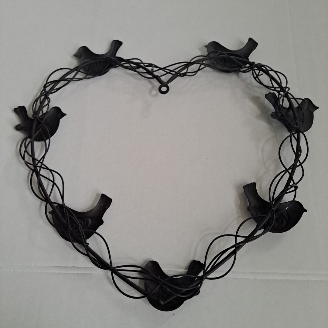 Wall Decor Heart Shaped Metal Wreath With Turquoise Birds Valentine’s Decor Gift