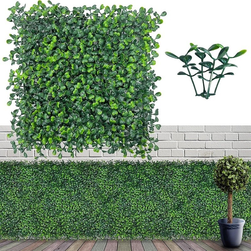 12 Faux Boxwood Panels 10×10 Inches Privacy Decor Indoor Outdoor Events New