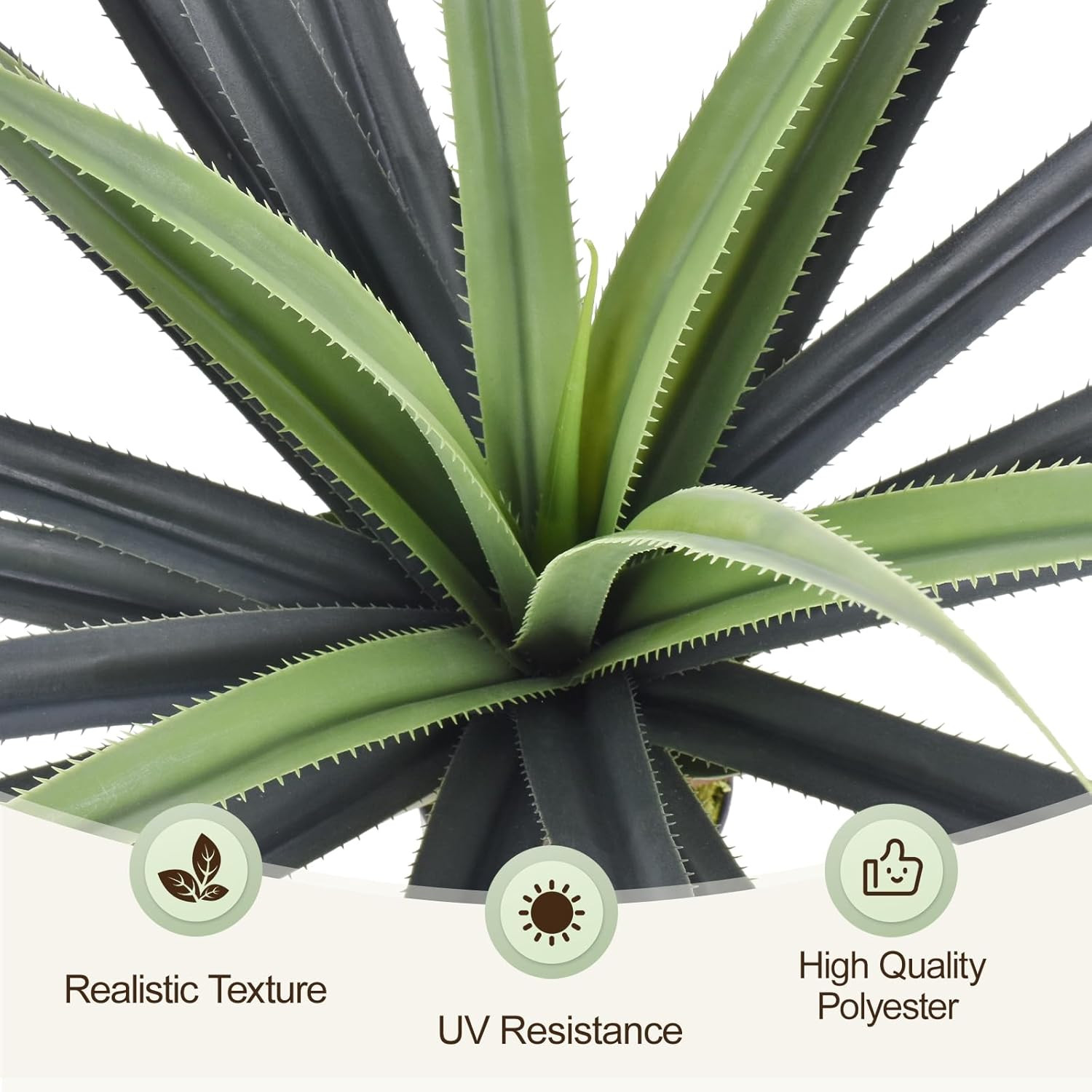 4Ft Artificial Spiked Agave Plant, 48Inch Faux Agave Plants Indoor Realistic Flo