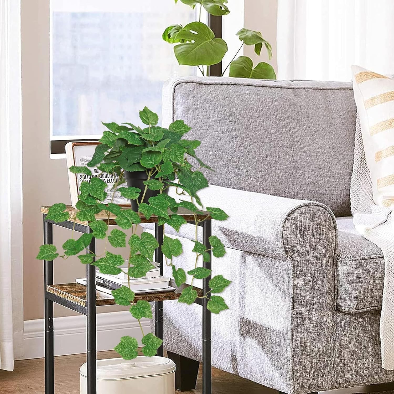 Artificial Plants Fake Pothos Ivy Plant Silk Plant for Home Decor Indoor in P…