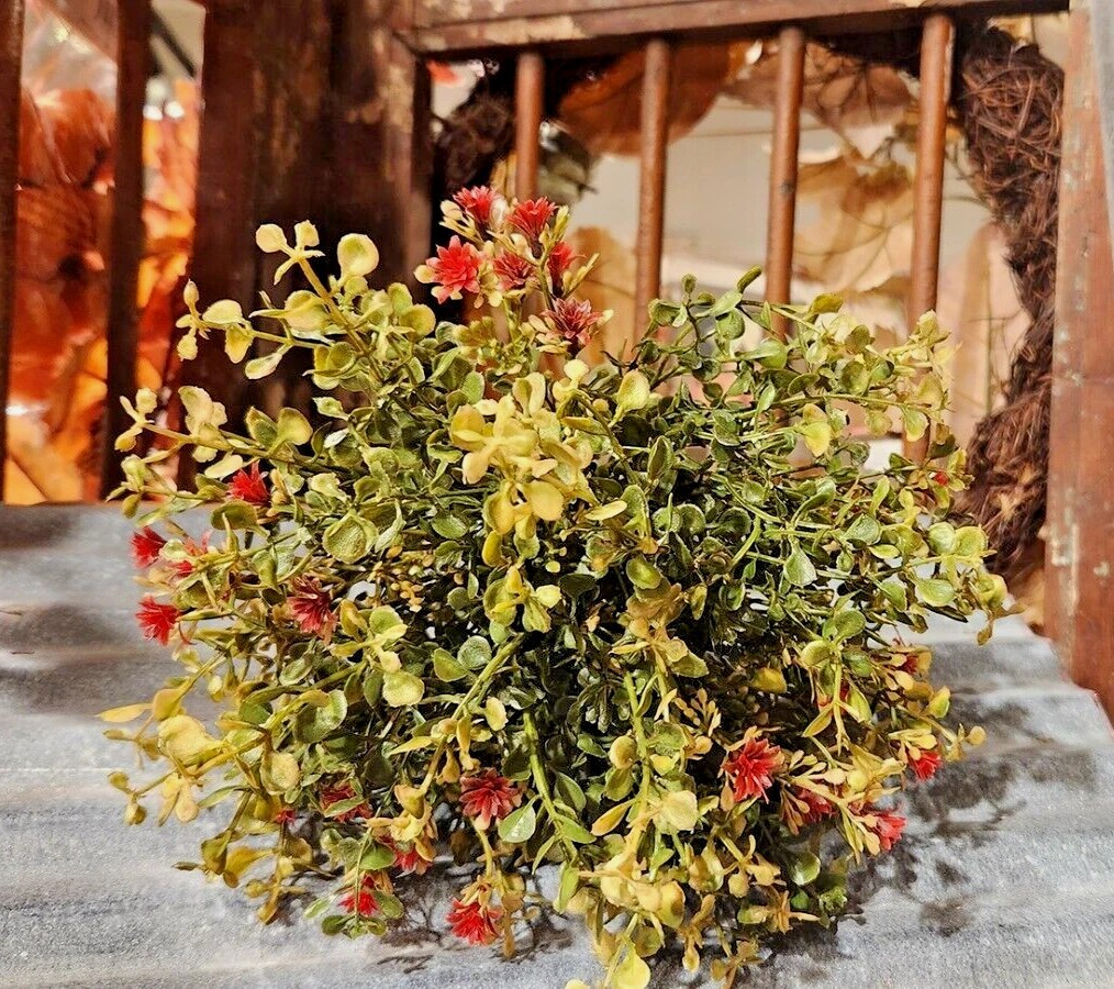 10” Half Sphere Artificial Faux Fake Greenery Flower~Buds Baby’s Grass~Christmas