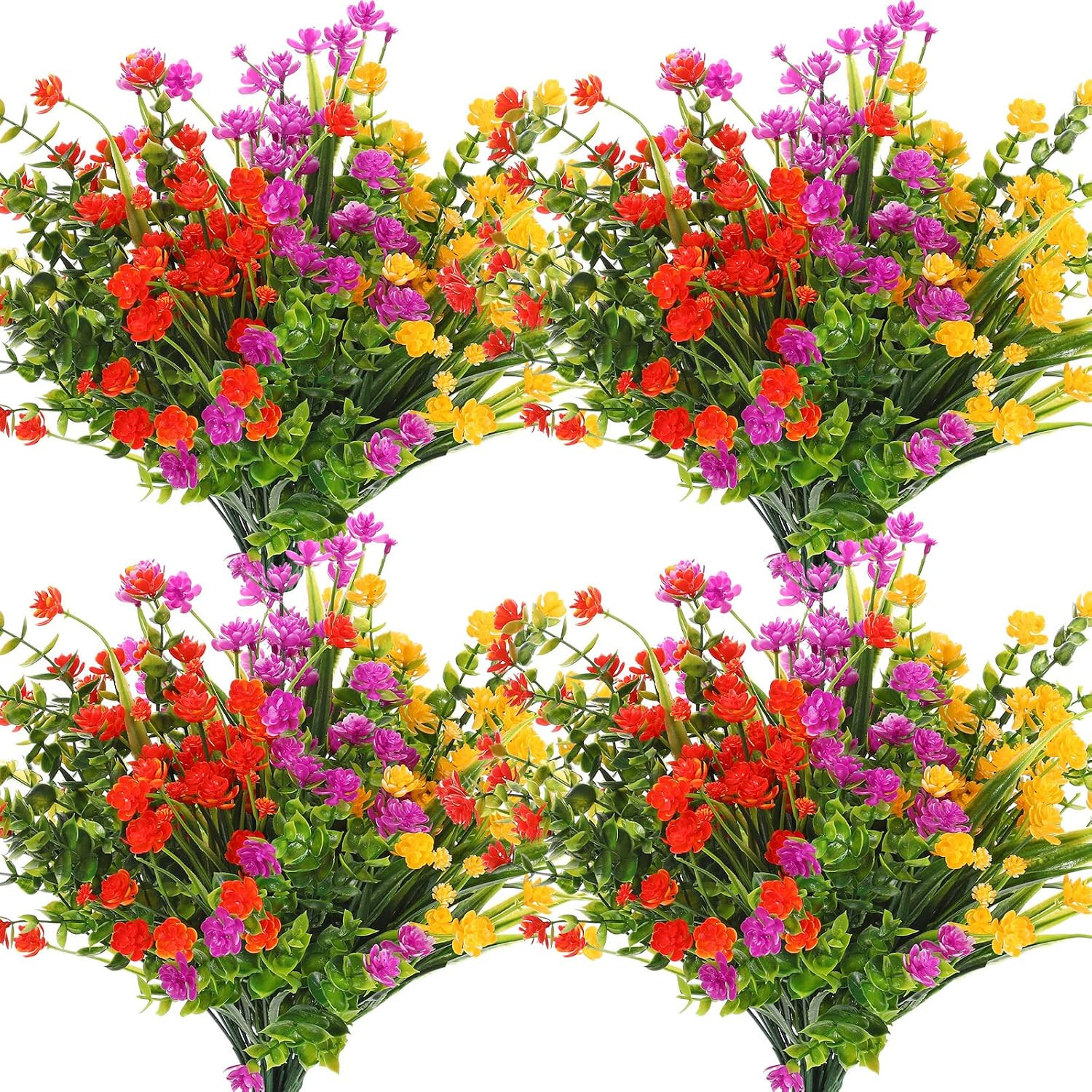 36 UV Resistant Artificial Flower Bundles for Vibrant Outdoor Decor