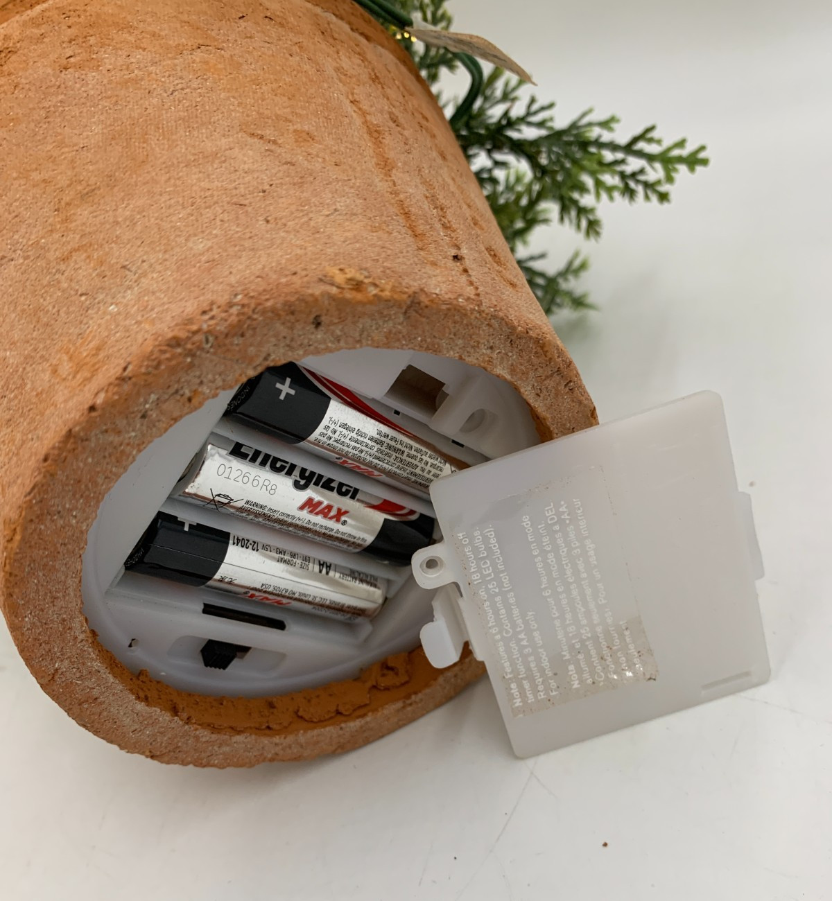 Pottery Barn Pre Lit Faux Juniper Tree Terra Cotta Potted Plant 21″ h #R8026