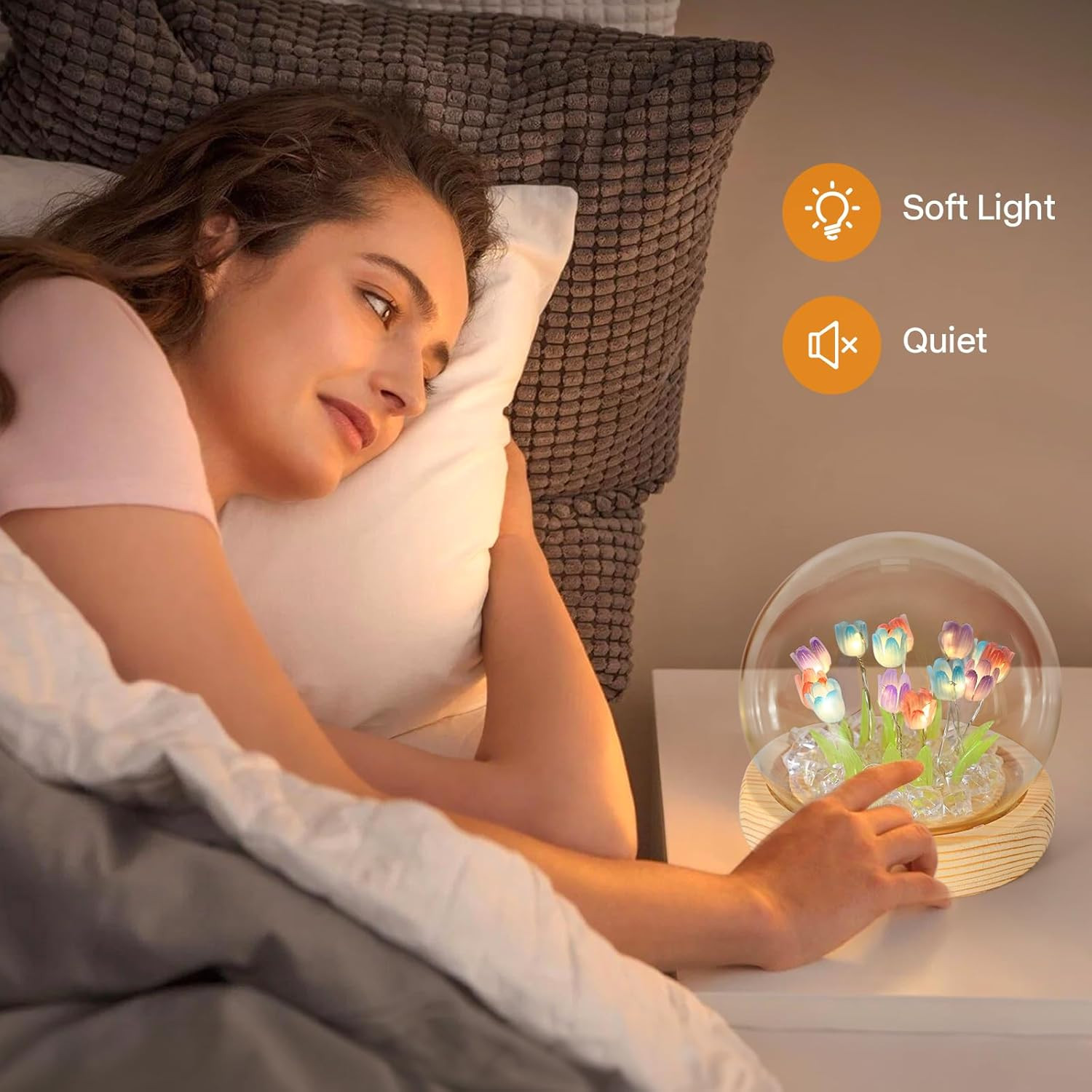Birthday Gifts for Women Valentines Day Gifts for Her Flower Lamp Night Light f