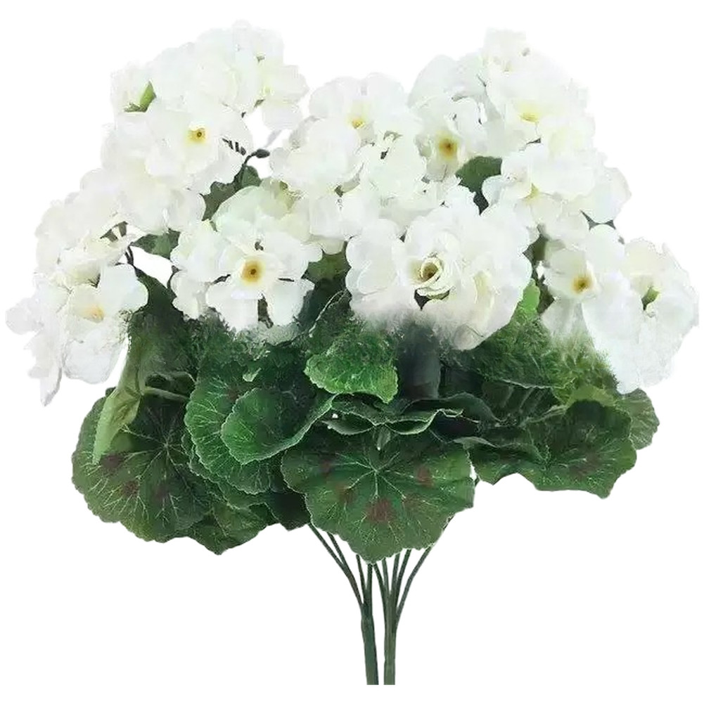Red Red White Begonia Flower 36cm Plastic Table Decor for Wedding Event