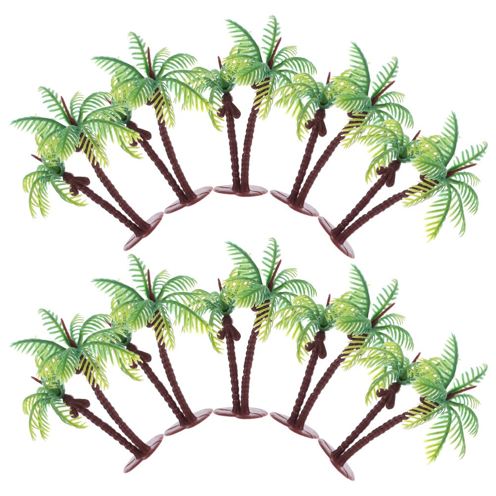 36 Pcs Miniature Palm Tree Trees for Crafts Landscape Artificial Leaves