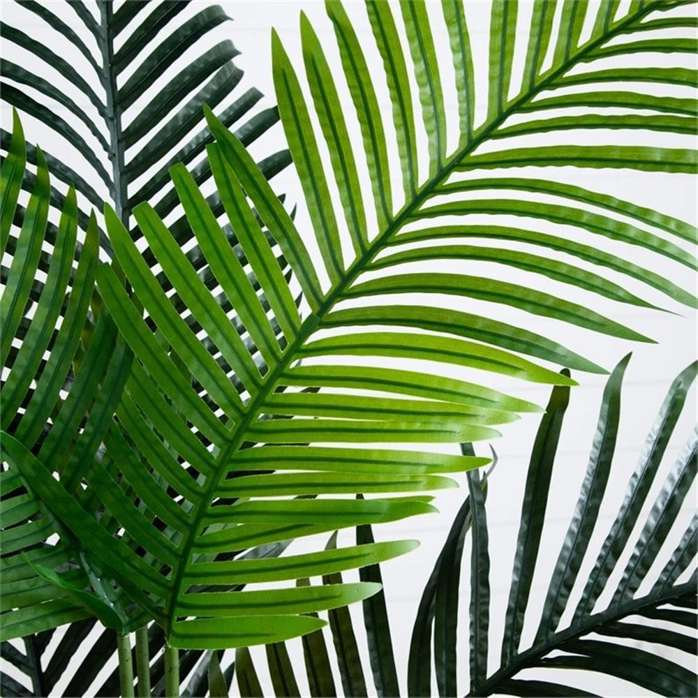 Pemberly Row 66″ Paradise Artificial Palm Tree in Sand Colored Planter