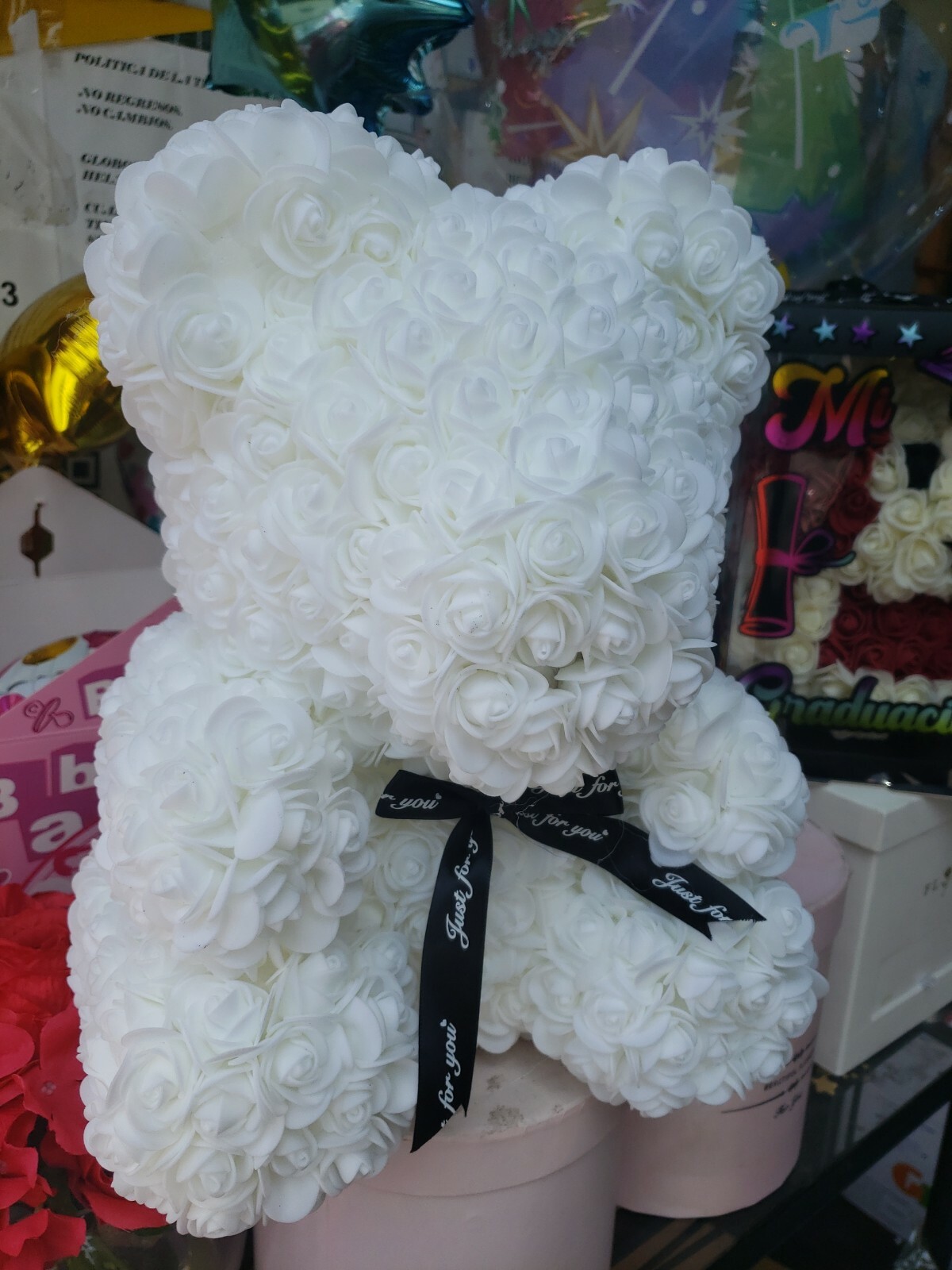 Large 16 Inch Rose Bear | Flower Teddy Bear Gift Set | Luxury Rose Bear |