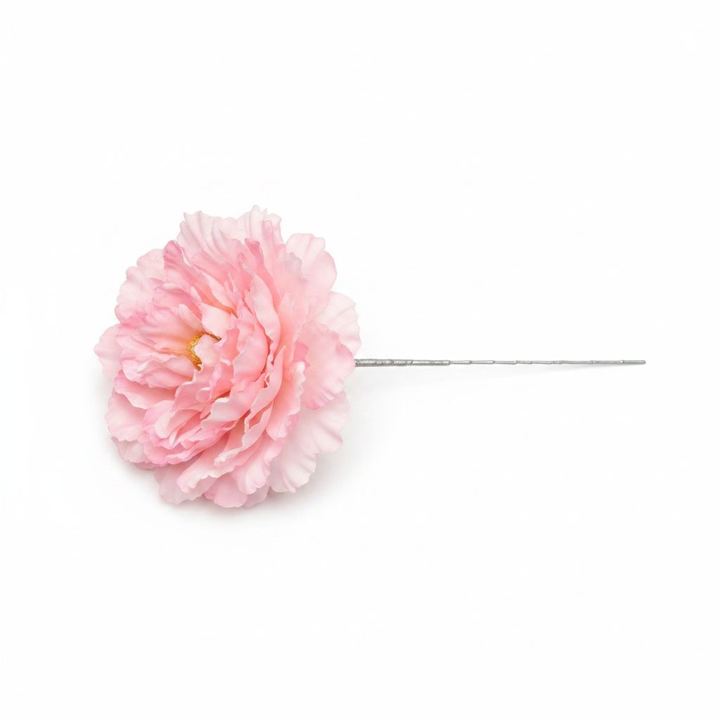 Blush Pink Peony Flower Picks Set of 8 Soft Pink Blooms Wired Floral for Wreaths