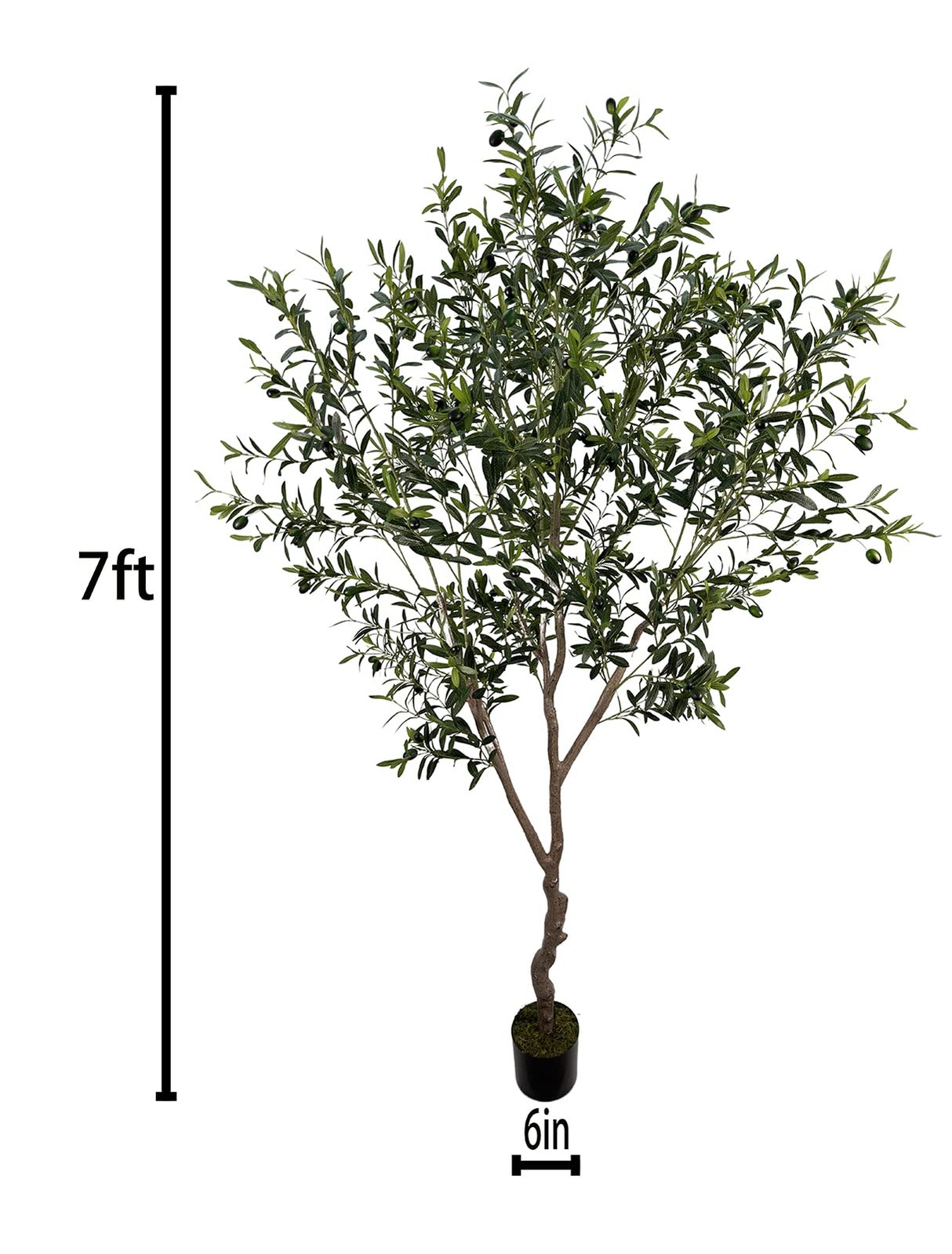 Artificial Olive Tree 7ft(82in,2200+Uv Protection Leaf) Tall,Faux Olive Tree …