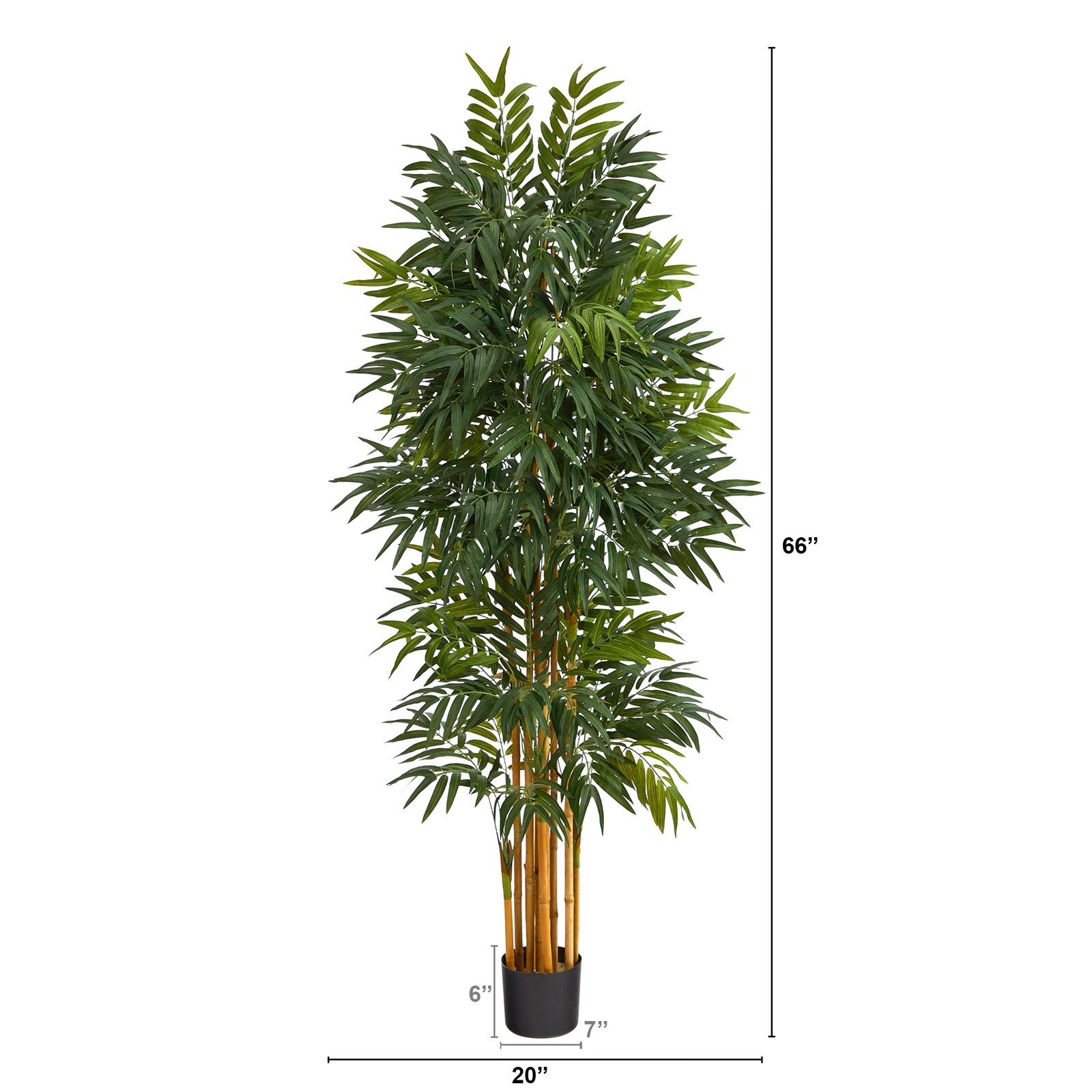 Nearly Natural 5.5ft Phoenix Artificial Palm tree with Natural Trunk in Green