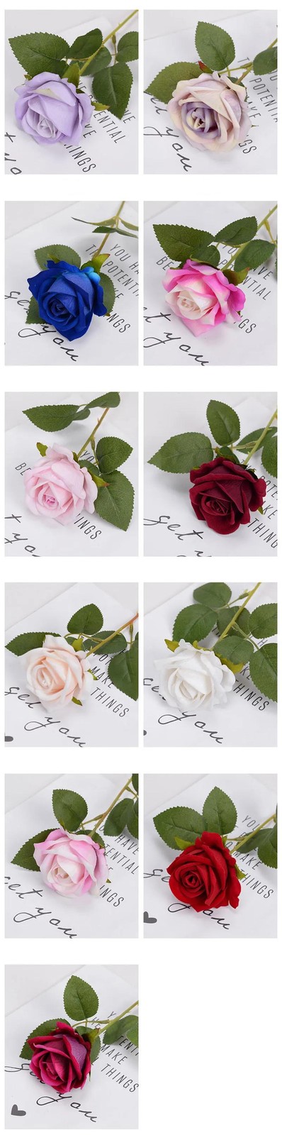 10x Red Roses Artificial Flowers Realistic Bouquet Home Decor Valentine Gifts Us