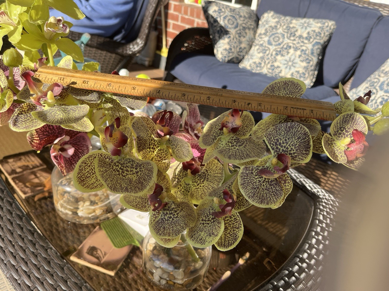 Uttermost – Gorgeous Faux Orchids ***PAIR 18” Tall 12” Tall TWO for Price ONE!