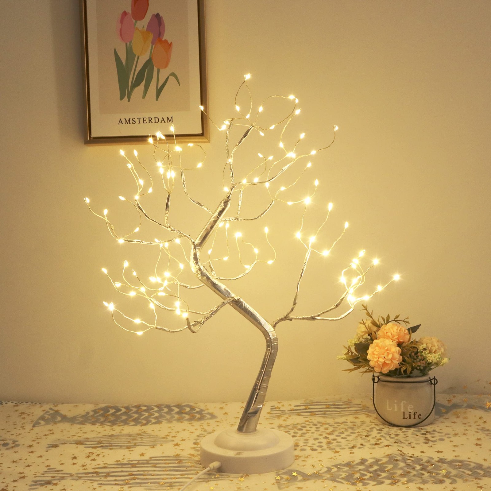 Fairy Light Tree 108 Led Twinkle Tree Fairy Light Spirit Tree Lamp Battery/US…