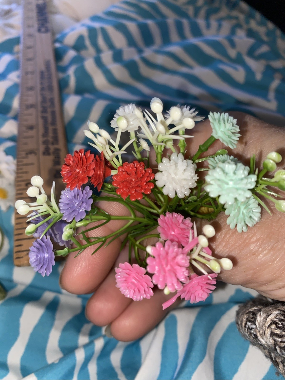 Vtv Deco Plastic Stem Floral Lot 1960’s Miniatures