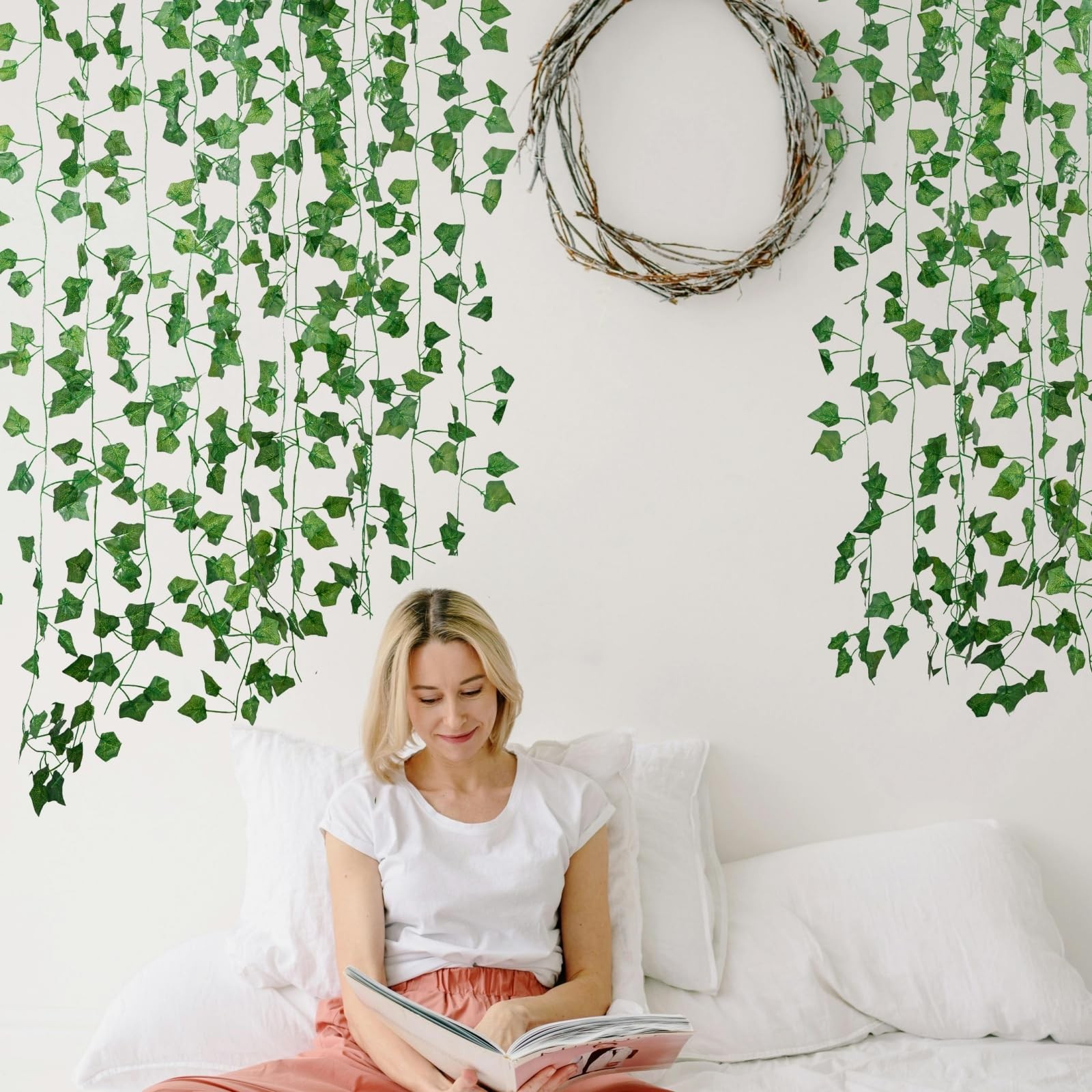 Fake Vines for Room Decor(24Pack168Ft) Aesthetic Artificial Plant Ivy Leaves …