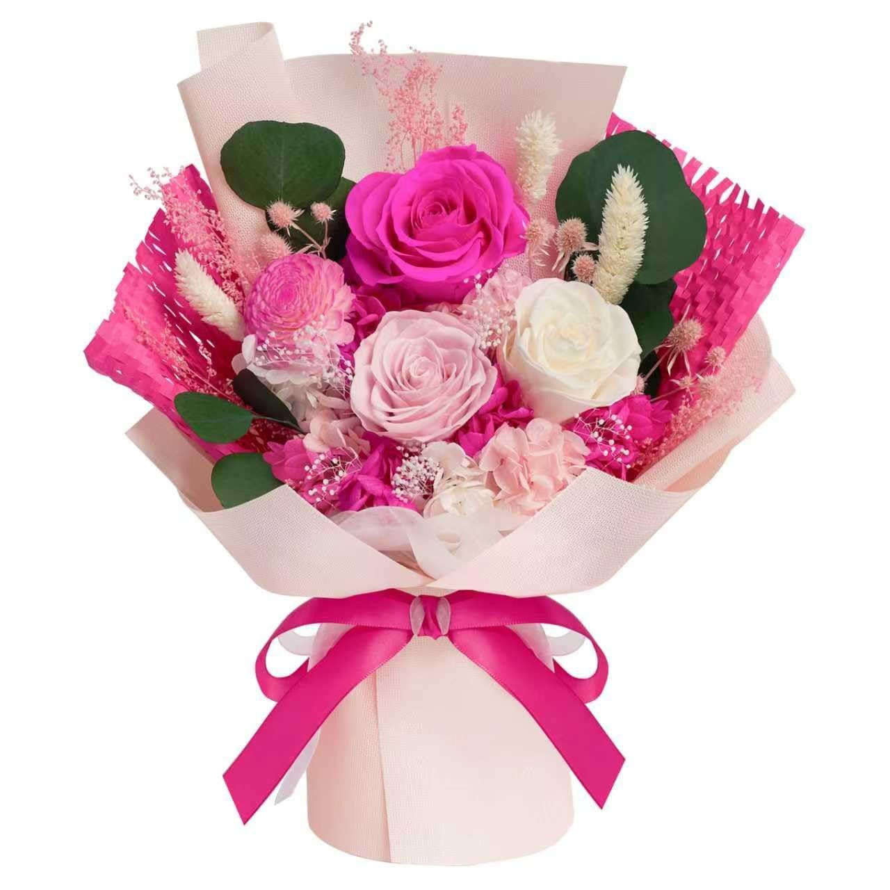 Preserved Flowers Bouquet – Birthday Gifts for Women, Real Flowers for Delive…