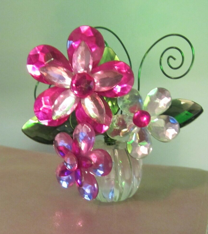 Bouquet Flowers Acrylic And Metal By Crystal Expressions Gante