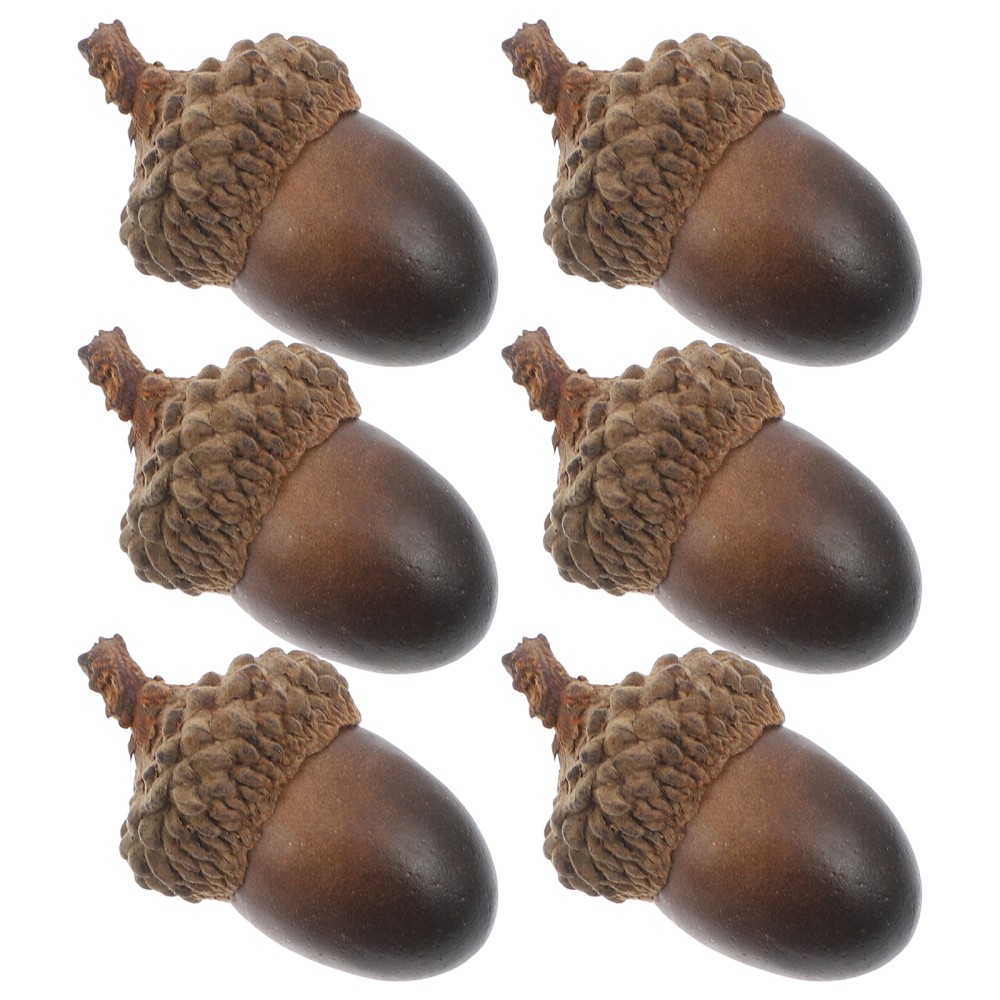 60Pcs Reusable Artificial Acorns Light Brown for Kitchen Party and Wedding Decor