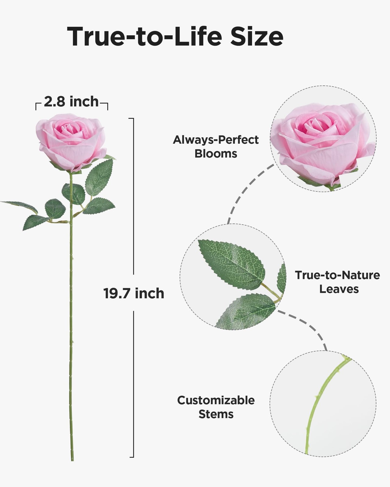 Pink Fake Velvet Silk Rose Artificial Faux Flower DIY Wedding Decor 50 PCS