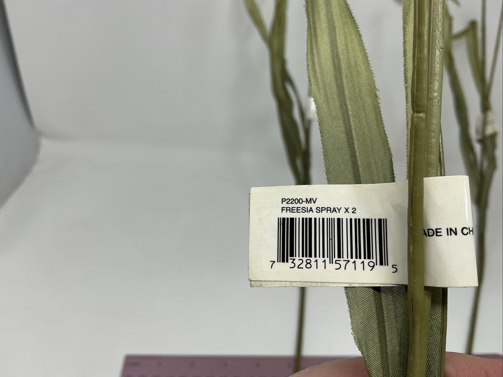 Freesia Spray Floral Pick 30” Long Pink w Green Tips 3 Picks Vase Filler NOS
