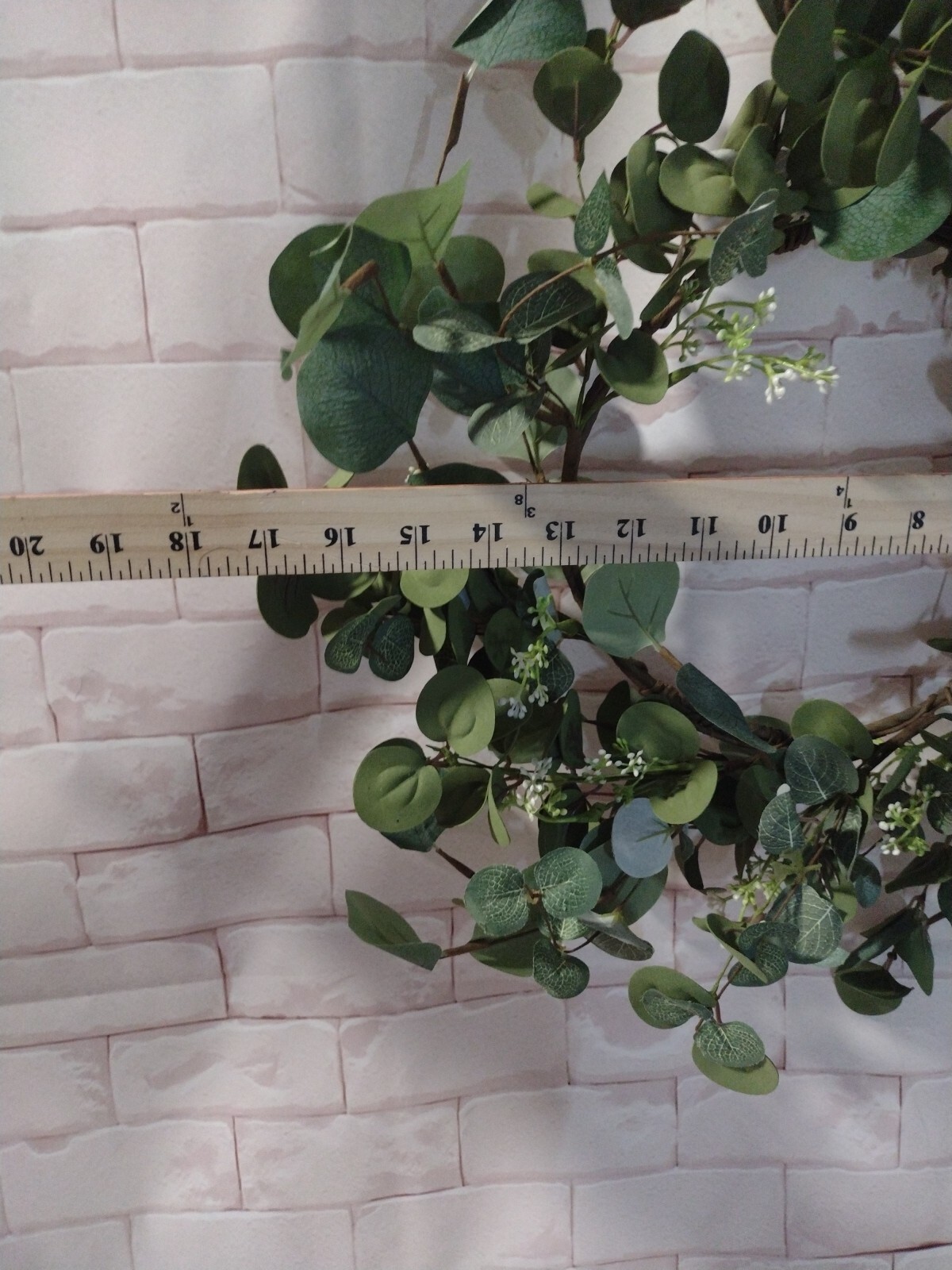 Wreath Ring 16″ Green Eucalyptus Wreath. Wedding , Home, Realistic Foliage Decor