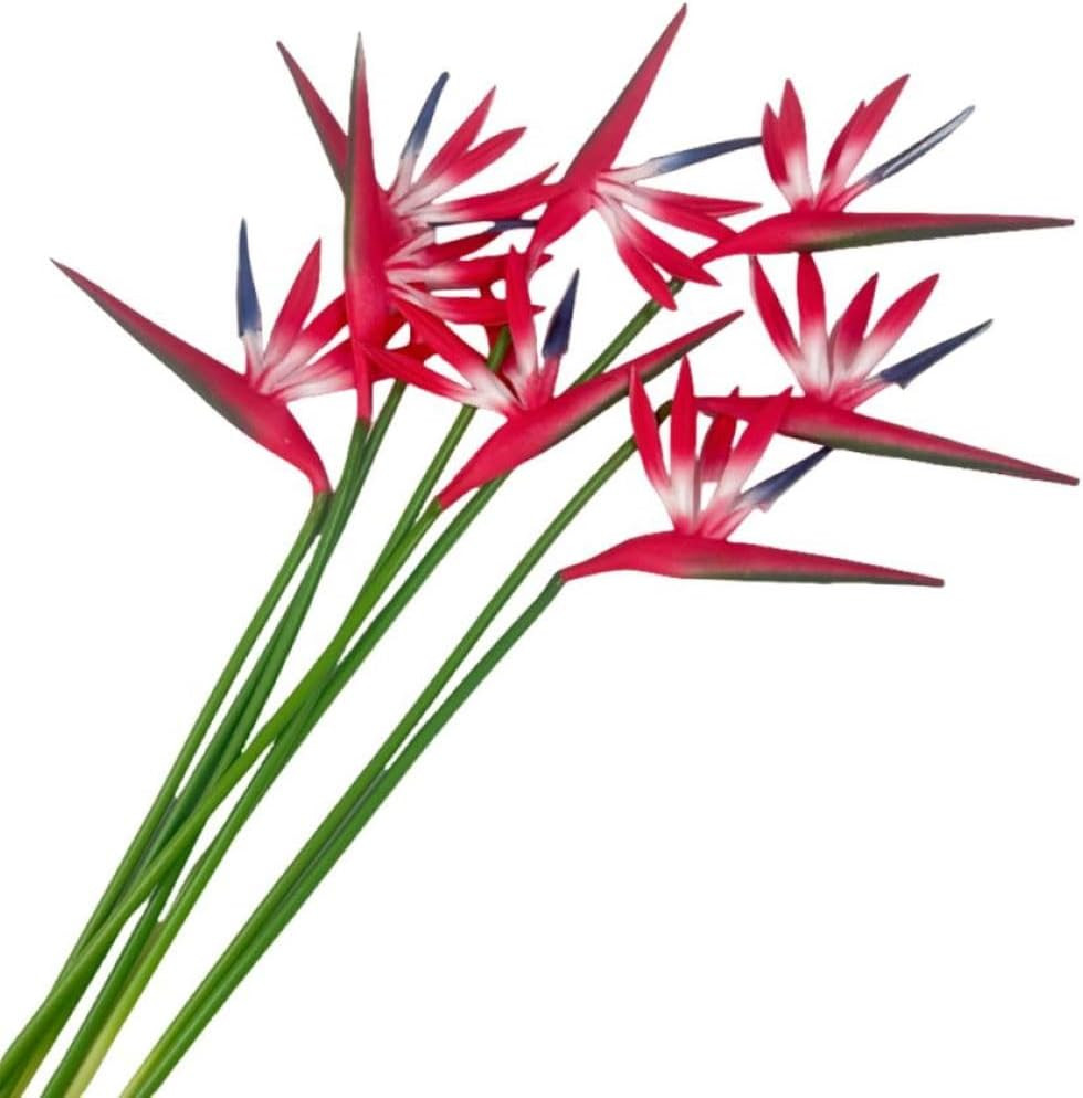 8 Pack Artificial Flowers Bird of Paradise, Green | 21-1/2 Inch, Plant
