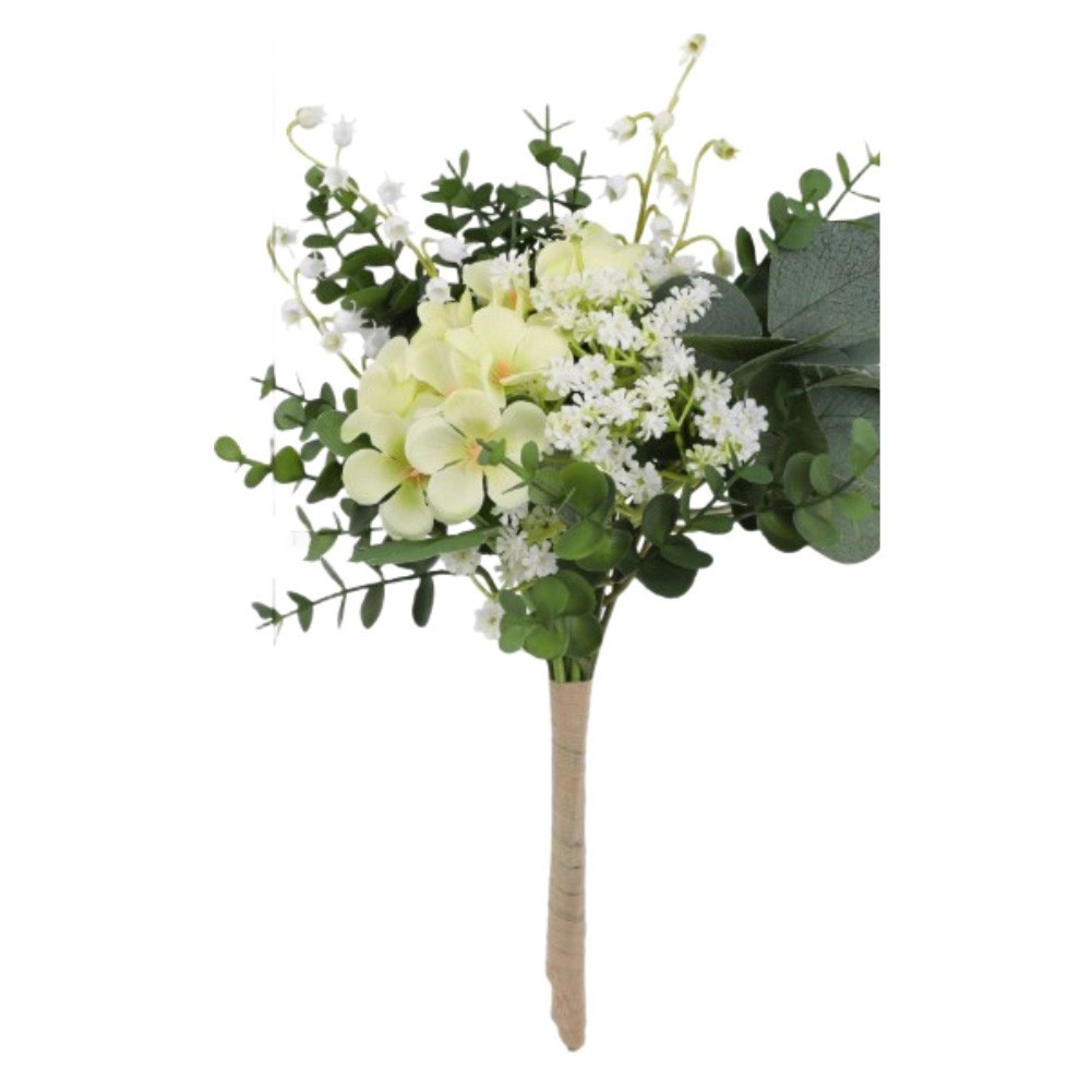Artificial Eucalyptus Orchid Wedding Bouquet 40cm Faux Flower Decoration