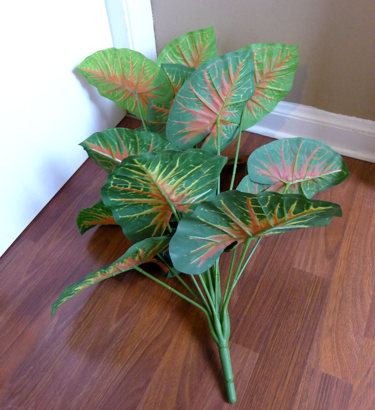 Artificial Fake Plants 20″ Height Bush Tree Home Decoration (18 Large Leaves)