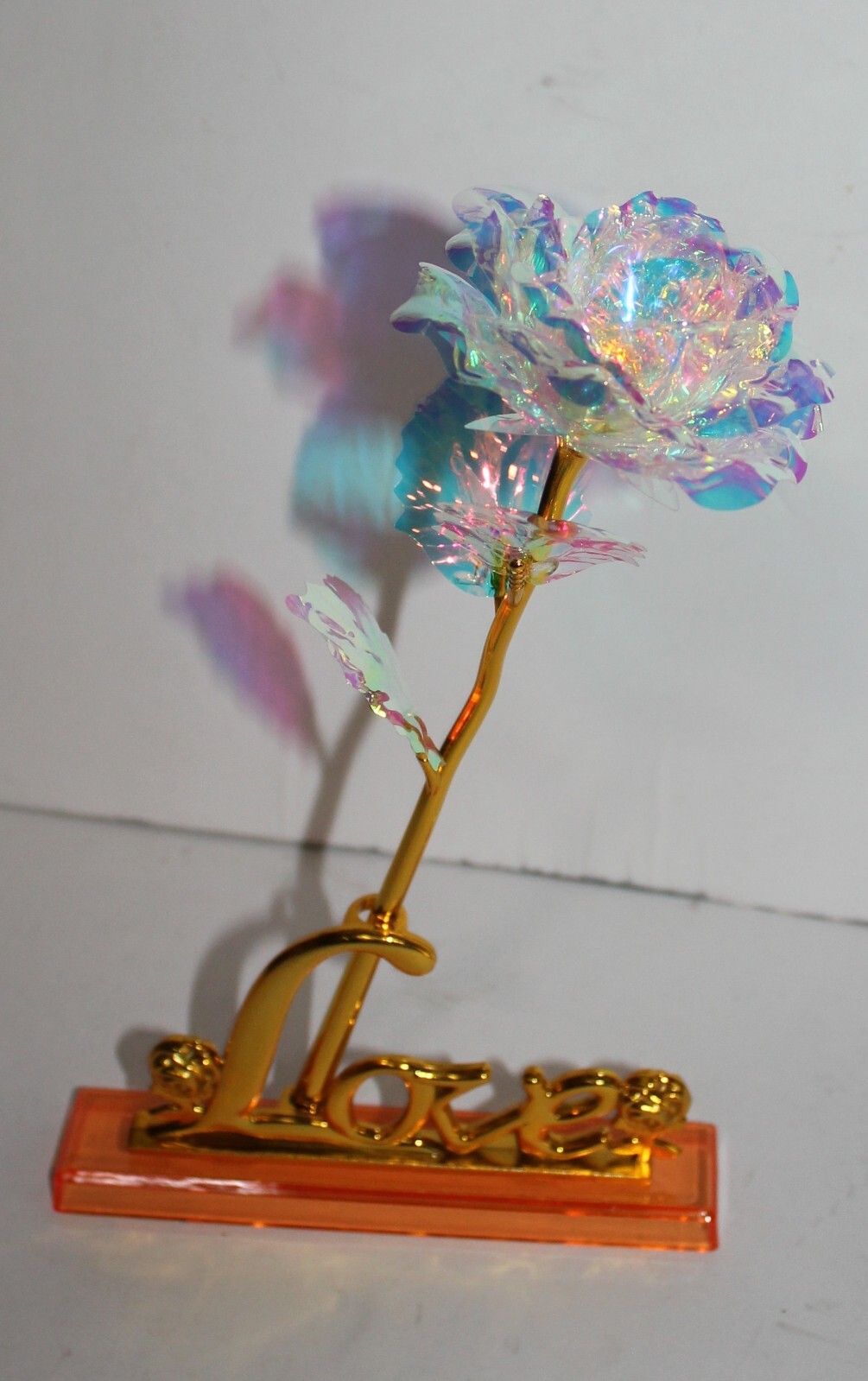 Mothers Day Light Up Rose Flower in Love Stand Great Gift Valentines Anniversary