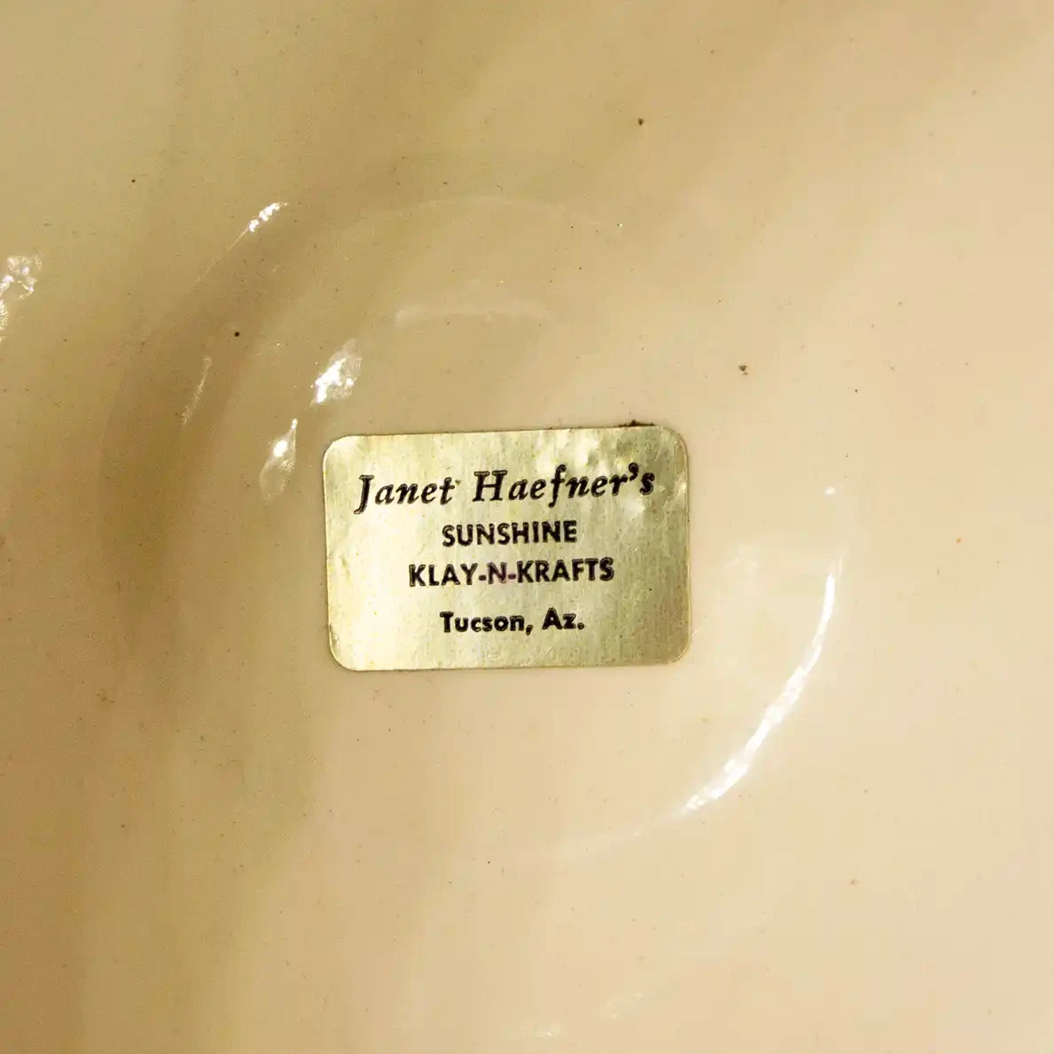 VTG Hand-Painted Janet Haefuer Southwest Blue and Green Polished Ceramic Pot